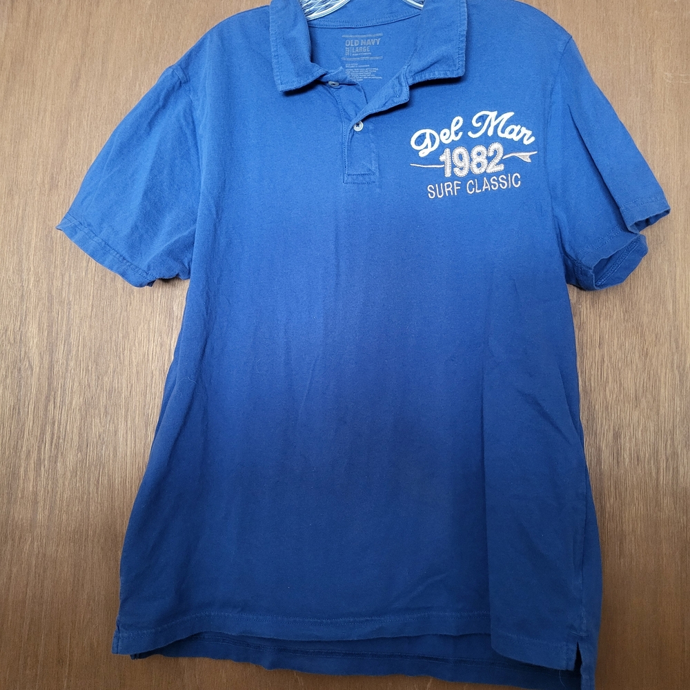 Old Navy Blue Polo Shirt for Men, L